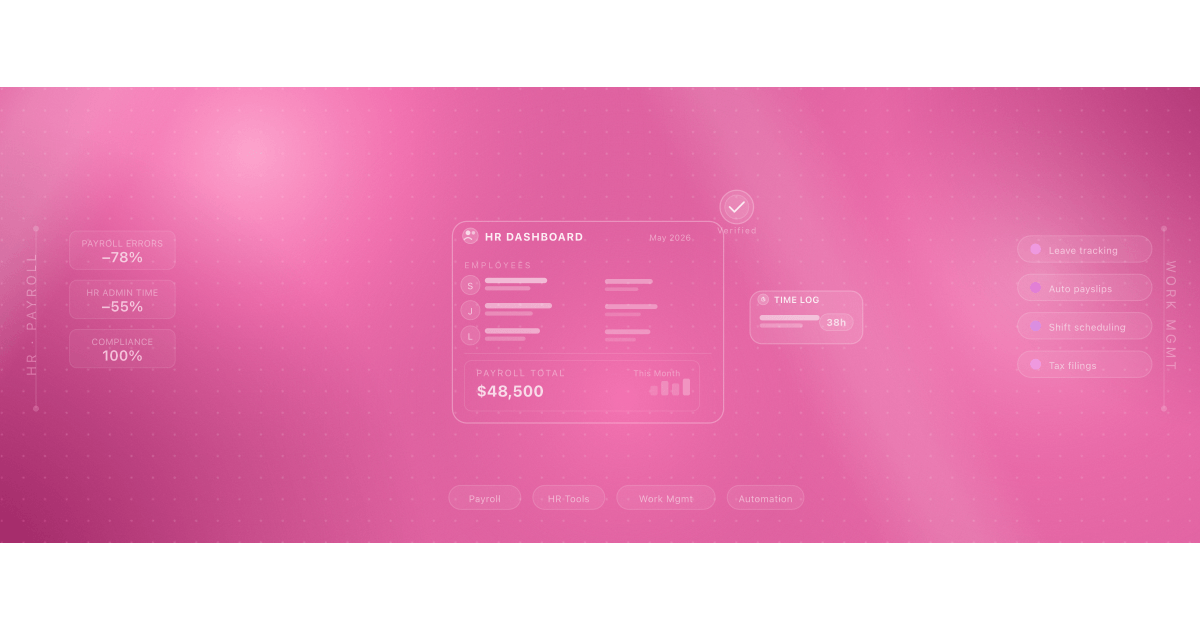 Illustration for HR, payroll, and work management in one Taskeya workspace