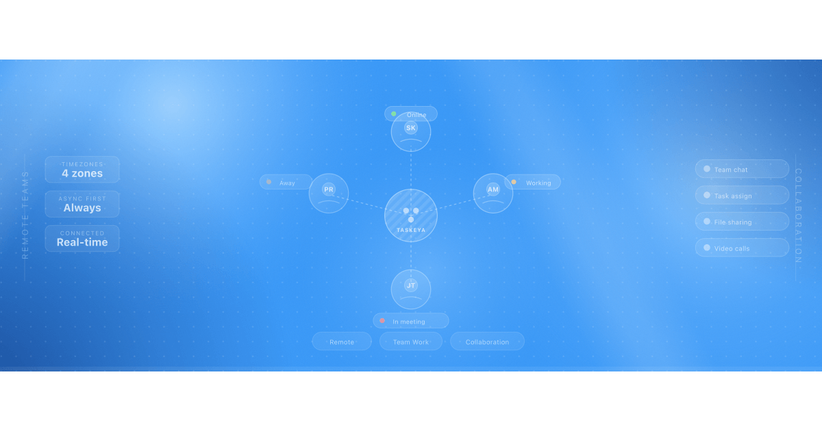 Illustration for remote team collaboration without more meetings